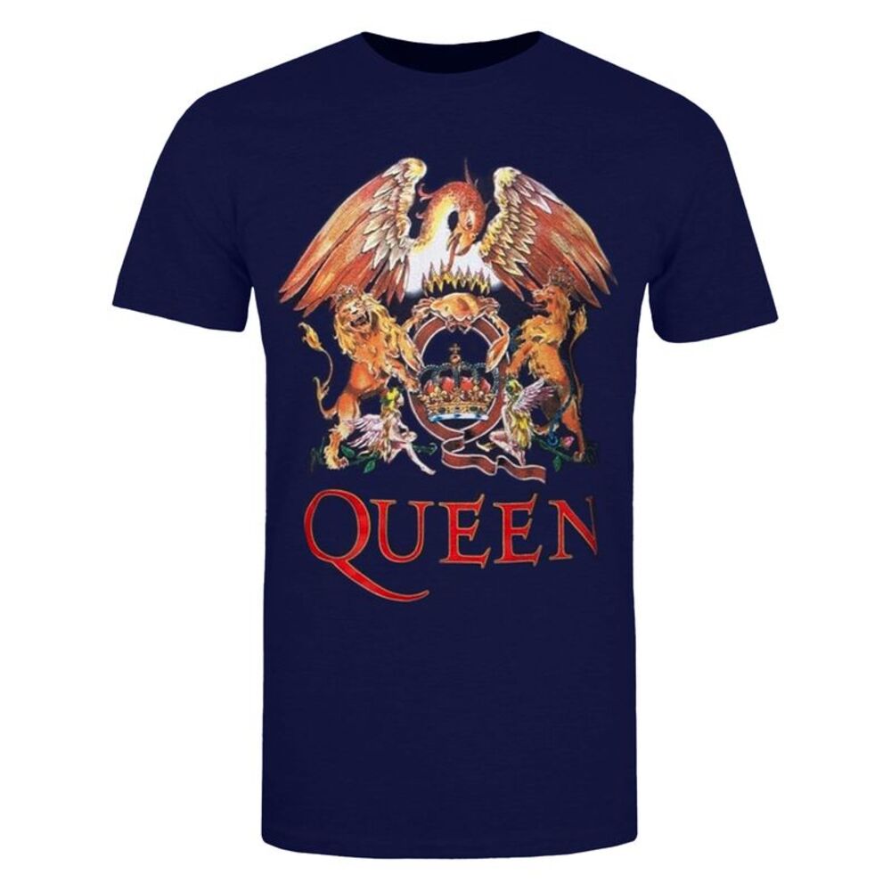 Queen Childrens/Kids Classic Crest T-Shirt / Navy Blue